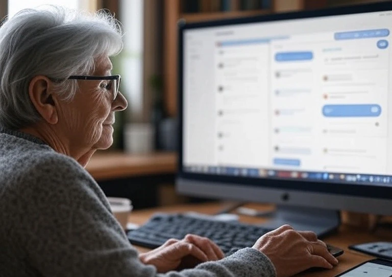 personne lisant son téléphone